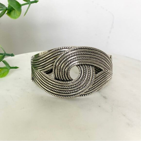 Vintage Danecraft Sterling Silver Cuff Bracelet Signed Solid 925 Collectible - Picture 1 of 12